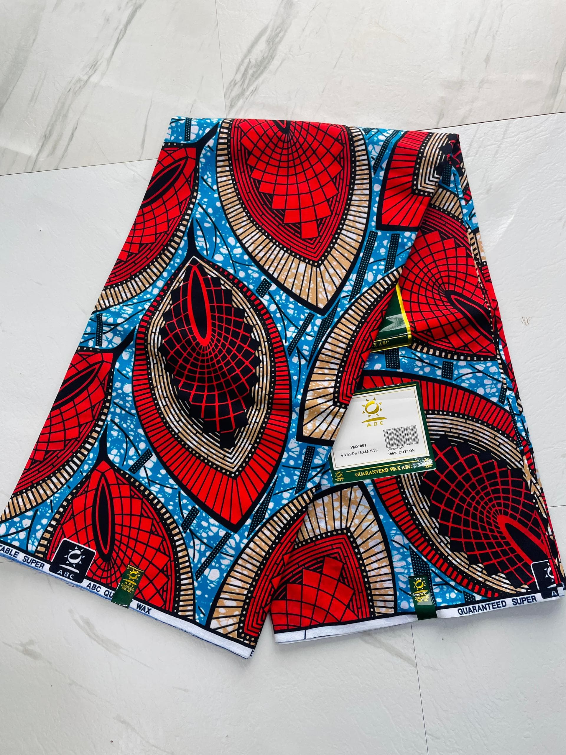 African Print Fabric — Style 14 — photo 1. Sefa Fabrics, Accra, Ghana.